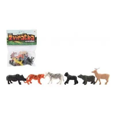 Zvířátka mini safari ZOO plast 5-6cm 12ks v sáčku