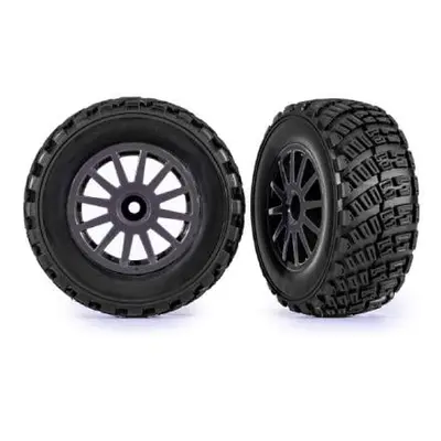 Traxxas kolo 2.2/3.0", disk Rally šedý, pneu gravel (2)