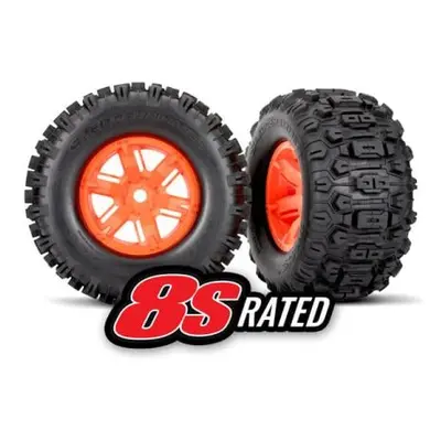 Traxxas kolo 4.3/5.7", disk oranžový, pneu Sledgehammer (pár)