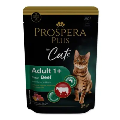 Kapsička Prospera Plus Adult 1+, Hovězí, Mrkev 85g