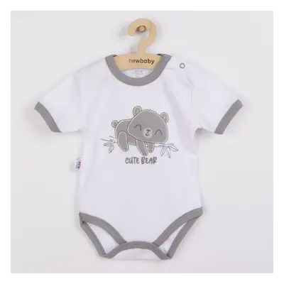 Dětské bavlněné body s krátkým rukávem New Baby Cute Bear 86 (12-18m)