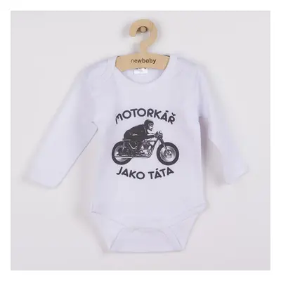 Body s potiskem New Baby Motorkář jako táta 80 (9-12m)