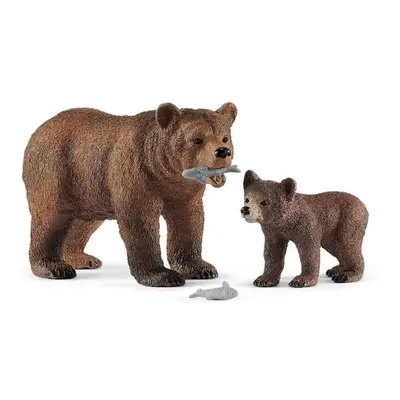 Schleich Medvědice Grizzly s mládětem