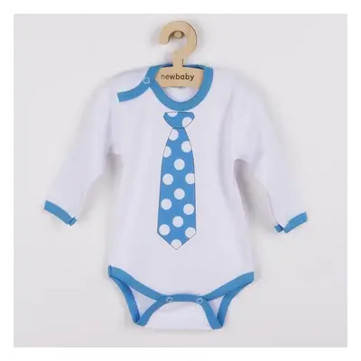 Body s potiskem New Baby s tyrkysovou kravatou 80 (9-12m)