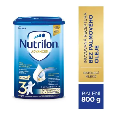 NUTRILON 3 Vanilla batolecí mléko 800 g, 12+