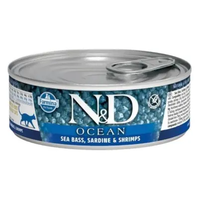 N&D CAT OCEAN TUNA, SARDINE & SHRIMP 70 GR