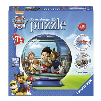 Lábkova Patrola puzzleball; 3D, 72 dílků