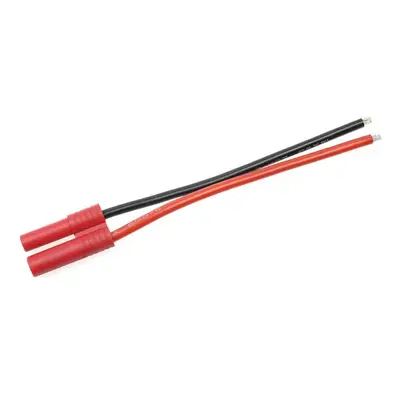 Konektor zlacený 4.0mm samec s kabelem 14AWG 10cm