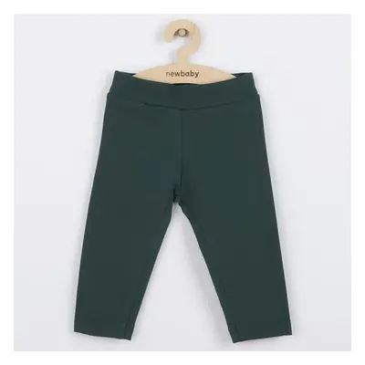 Dětské bavlněné legíny New Baby Leggings tmavě zelené 56