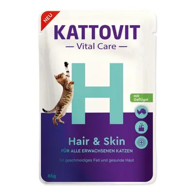 Kapsička Kattovit Vital Care Hair/Skin drůbež 85g