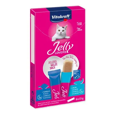 Pochoutka Vitakraft Jelly Lovers losos a treska 6x15g