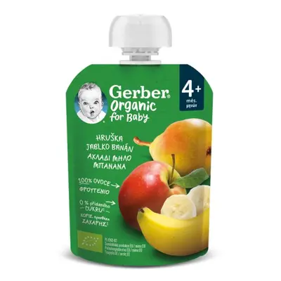 GERBER Organic Kapsička hruška, jablko a banán 90 g