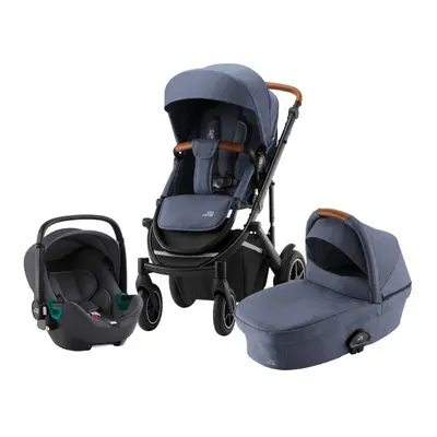 Set kočárek Smile III + hluboká korba + autosedačka Baby Safe iSense, Indigo Blue