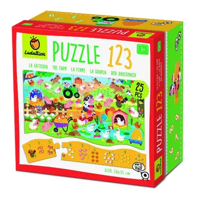 LUDATTICA Farma 25 dílů, puzzle s čísly