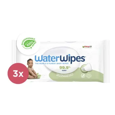 3x WATERWIPES Vlhčené ubrousky bez obsahu plastů Soapberry 60 ks ( 180 ks )