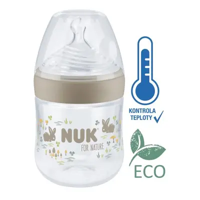 NUK Láhev kojenecká For Nature s kontrolou teploty, hnědá 150 ml