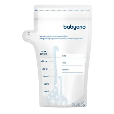 BABYONO Sáčky na mateřské mléko 180 ml 30 ks