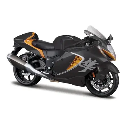 Maisto - Motocykl se stojanem, Suzuki Hayabusa 2022, černo-oranžová, 1:12