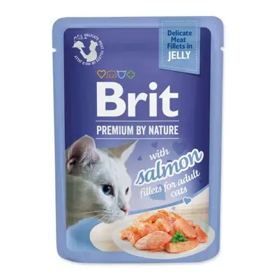 Kapsička Brit Premium by Nature losos filety v želé 85g