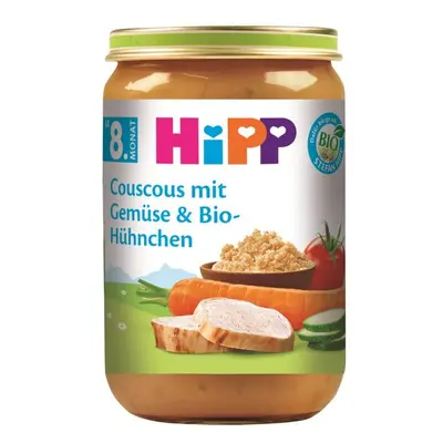 HiPP BIO Kuskus s zeleninou a kurčecím masem 220 g, od 8. měsíce