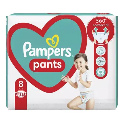 PAMPERS Plenky kalhotkové Active Baby Pants vel. L 8 (32 ks) 19+ kg