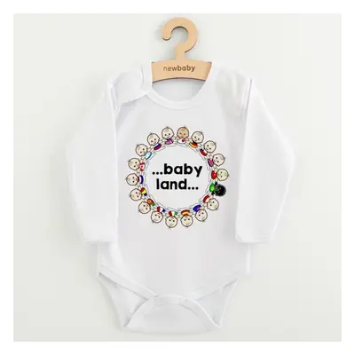 Dětské body s potiskem New Baby ...baby land... 86 (12-18m)