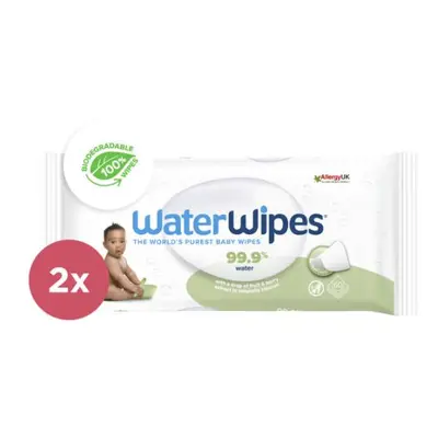 2x WATERWIPES Vlhčené ubrousky bez obsahu plastů Soapberry 60 ks ( 120 ks )