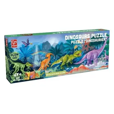 Metrové puzzle svítící Dinosauři HAPE