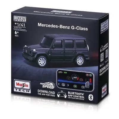 Maisto RC - 1:41 DIE-CAST METAL se světly, Mercedes-Benz G-Class, černý, XTR, Bluetooth