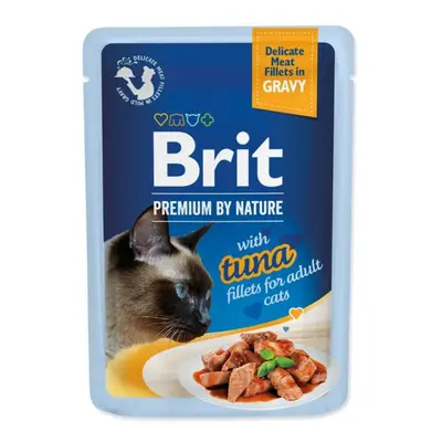 Kapsička Brit Premium by Nature tuňák filety v omáčce 85g