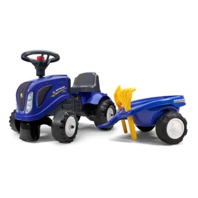 Falk Odrážedlo 280C Baby New Holland T7 s vlečkou a lopatkou s hrabičkami