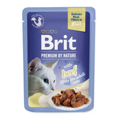 Kapsička Brit Premium by Nature hovězí filety v želé 85g