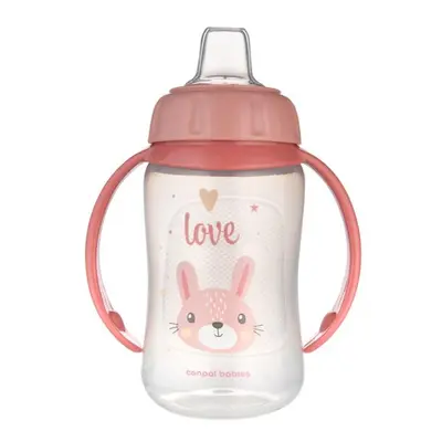 Canpol babies Hrnek tréninkový s úchyty Cute Animals růžový zajíček, 320ml