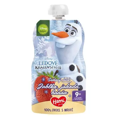 HAMI Disney Frozen Olaf ovocnozeleninová kapsička Jablko, Jahoda, Banán 110 g, 9+