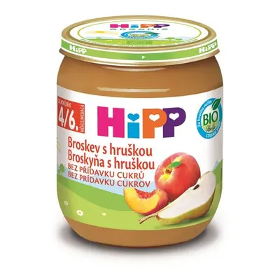 HiPP BIO Broskev s hruškou od uk. 4.-6. měsíce, 125 g