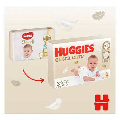 HUGGIES® Extra Care pleny jednorázové 3 (6-10 kg) 72 ks