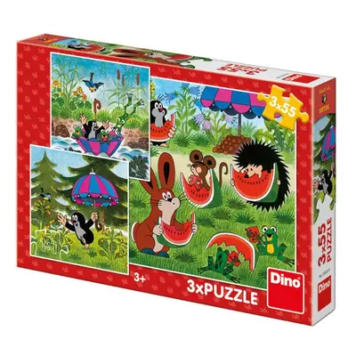 Dino Krtek 3x55 Puzzle