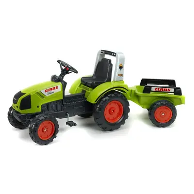 FALK Šlapací traktor 1040AB Claas Arion 430 s vlečkou