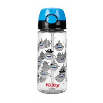 NUBY Láhev sportovní netekoucí s brčkem 530 ml, modrá, 4+