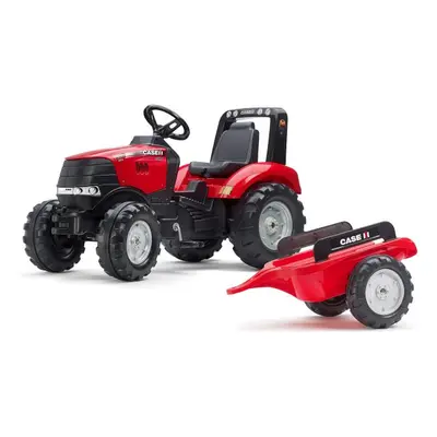 FALK Šlapací traktor 996AB Case IH Puma 240CVX s vlečkou - červený