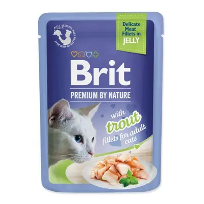 Kapsička Brit Premium by Nature pstruh filety v želé 85g