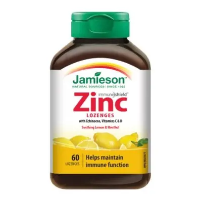 Jamieson Zinek s vitamíny C a D3 pastilky s příchutí citronu 60 pastilek