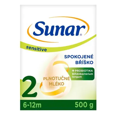 SUNAR Sensitive 2 Mléko pokračovací 500 g, 6m+