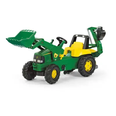 Rollytoys Šlapací traktor Rolly Junior John Deere s bagrem a nakladačem