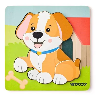 Woody Puzzle Baby - pejsek