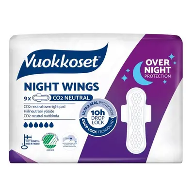 VUOKKOSET Noční vložky s křidélky Night Wings (9 ks)