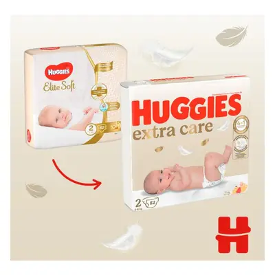 HUGGIES® Extra Care pleny jednorázové 2 (3-6 kg) 82 ks