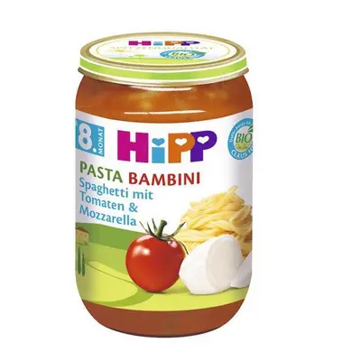 Příkrm zeleninový BIO Pasta Bambini - rajčata se špagetami a mozzarelou 220g Hipp