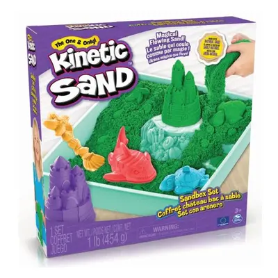 Kinetic sand krabice tekutého písku s podložkou zelená