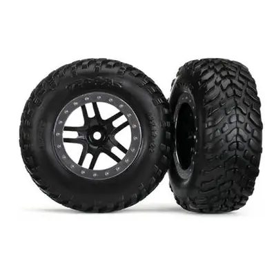 Traxxas kolo 2.2/3.0", disk SCT Split-Spoke černý-saténový, pneu SCT S1 (2)